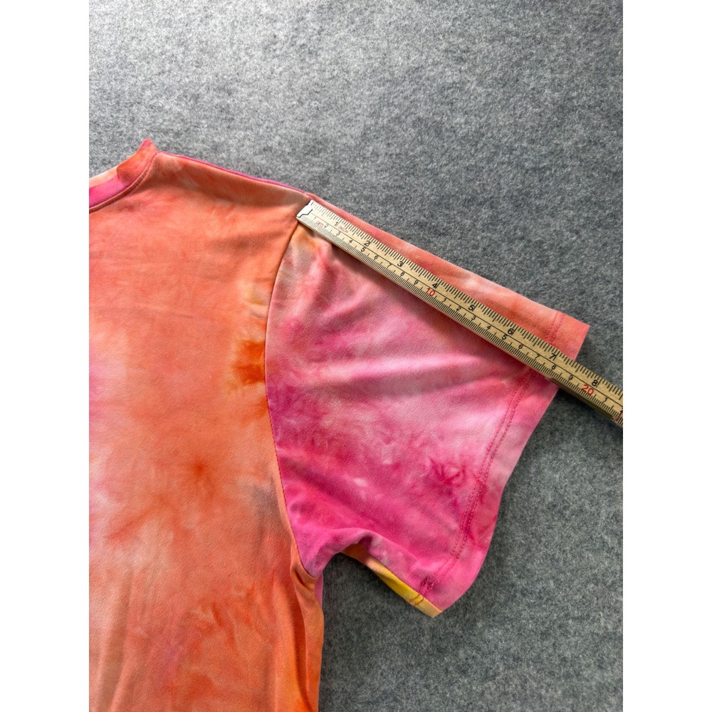 Zella Tie-Dye T-Shirt Womens XL Pink Orange Short Sleeve Athleisure Tee - Picture 6 of 9